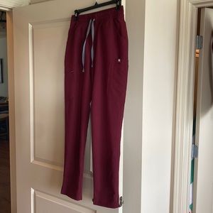 Figs high waisted yola skinny limited edition size xs in burgundy